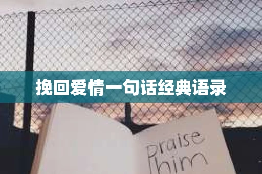 挽回爱情一句话经典语录
