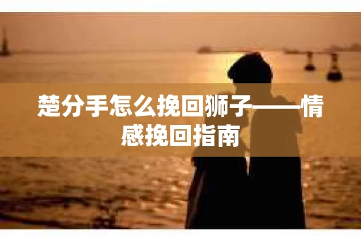 楚分手怎么挽回狮子——情感挽回指南