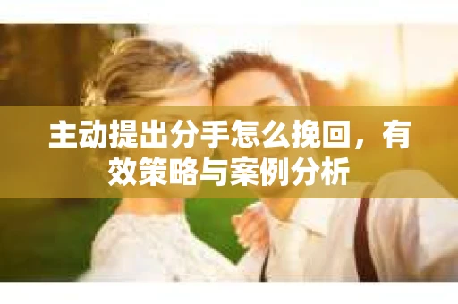 主动提出分手怎么挽回，有效策略与案例分析