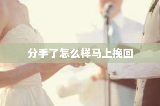 分手了怎么样马上挽回