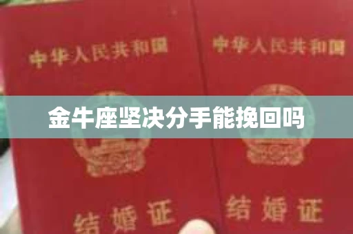 金牛座坚决分手能挽回吗