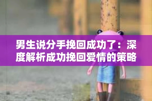 男生说分手挽回成功了：深度解析成功挽回爱情的策略