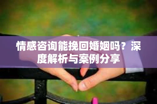 情感咨询能挽回婚姻吗？深度解析与案例分享
