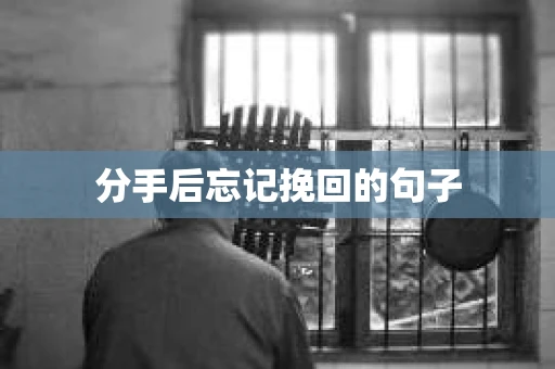 分手后忘记挽回的句子