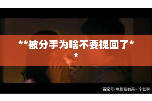 **被分手为啥不要挽回了**