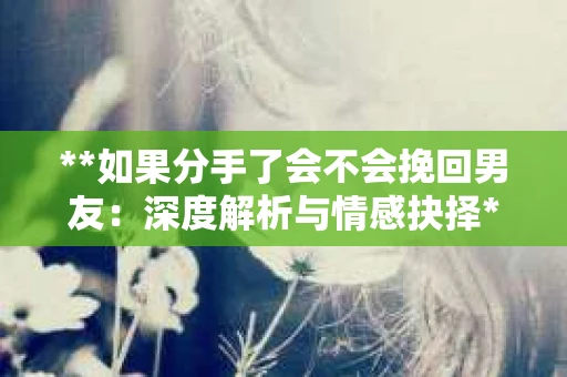 **如果分手了会不会挽回男友：深度解析与情感抉择**