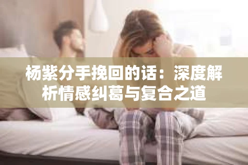 杨紫分手挽回的话：深度解析情感纠葛与复合之道
