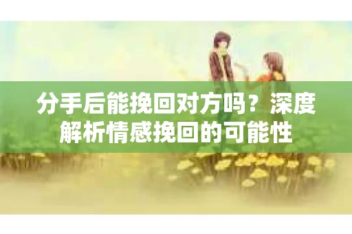 分手后能挽回对方吗？深度解析情感挽回的可能性