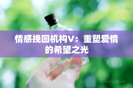 情感挽回机构V：重塑爱情的希望之光