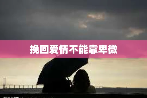 挽回爱情不能靠卑微