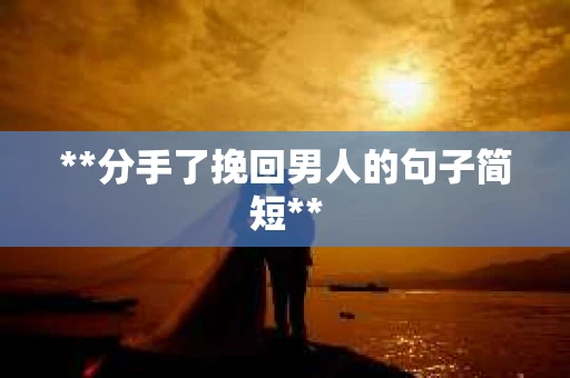 **分手了挽回男人的句子简短**