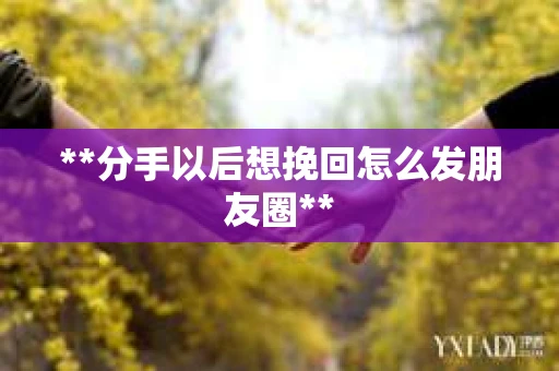 **分手以后想挽回怎么发朋友圈**