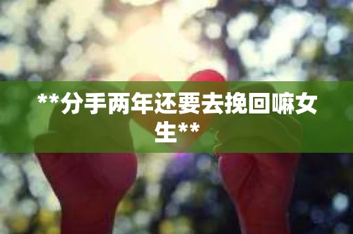 **分手两年还要去挽回嘛女生**