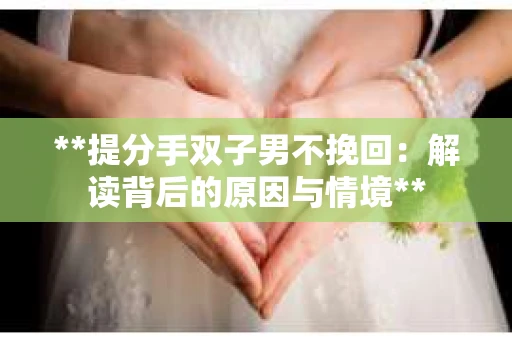 **提分手双子男不挽回：解读背后的原因与情境**