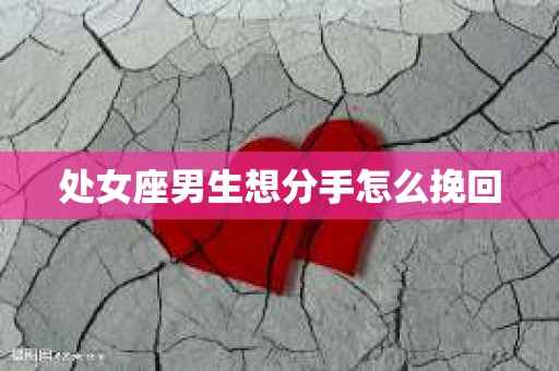 处女座男生想分手怎么挽回