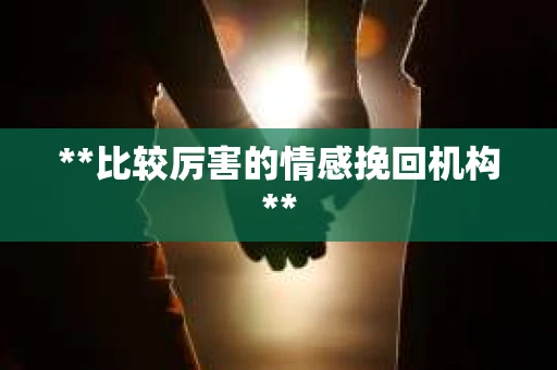 **比较厉害的情感挽回机构**