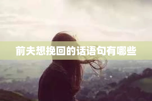 前夫想挽回的话语句有哪些