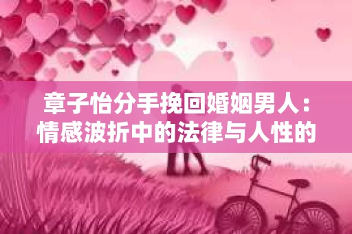 章子怡分手挽回婚姻男人：情感波折中的法律与人性的博弈