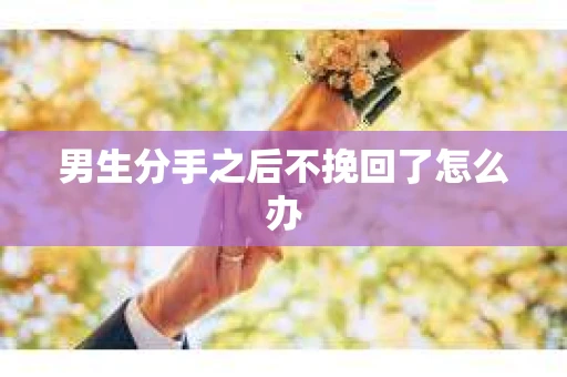 男生分手之后不挽回了怎么办
