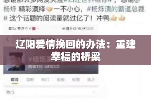 辽阳爱情挽回的办法：重建幸福的桥梁