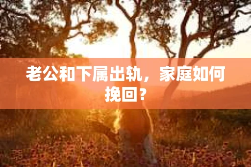老公和下属出轨，家庭如何挽回？