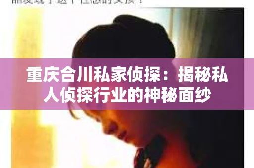 重庆合川私家侦探：揭秘私人侦探行业的神秘面纱