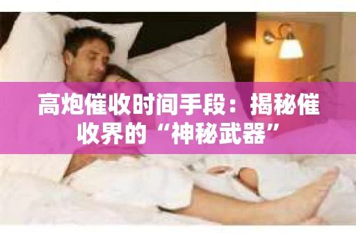 高炮催收时间手段：揭秘催收界的“神秘武器”