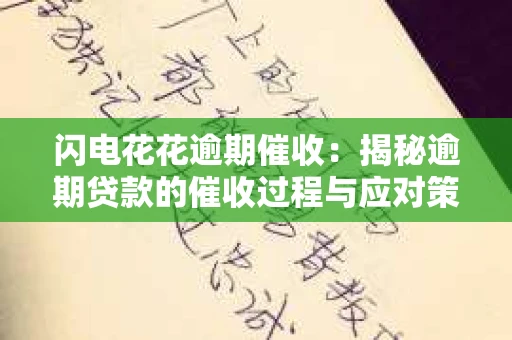 闪电花花逾期催收：揭秘逾期贷款的催收过程与应对策略