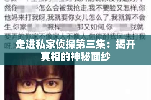 走进私家侦探第三集：揭开真相的神秘面纱