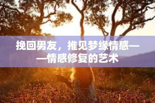 挽回男友，推见梦缘情感——情感修复的艺术