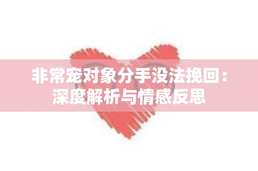 非常宠对象分手没法挽回：深度解析与情感反思